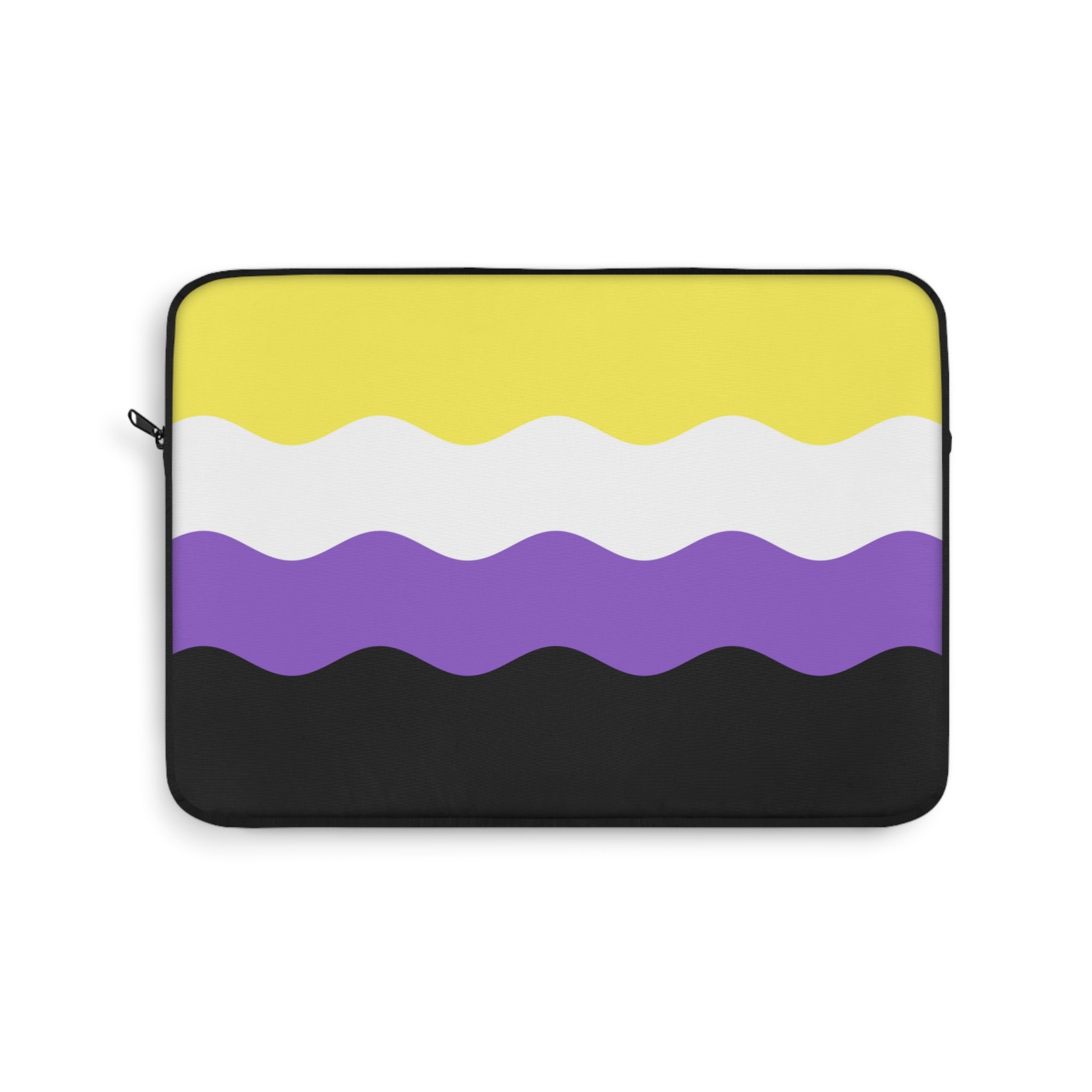 Nonbinary Pride Flag Laptop Sleeve: Ripple Print Protective Case