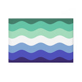Gay Pride Flag Magnet: Ripple Rectangle Button for Fridge