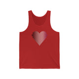 Asexual Heart Lines Tank-Top: Pride Gradient Tank