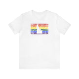 Idaho Pride Flag Tee: Rainbow LGBTQ+ State Silhouette Distressed Shirt