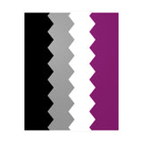 Asexual Flag Wavey Decal: Sharp Pride Sticker