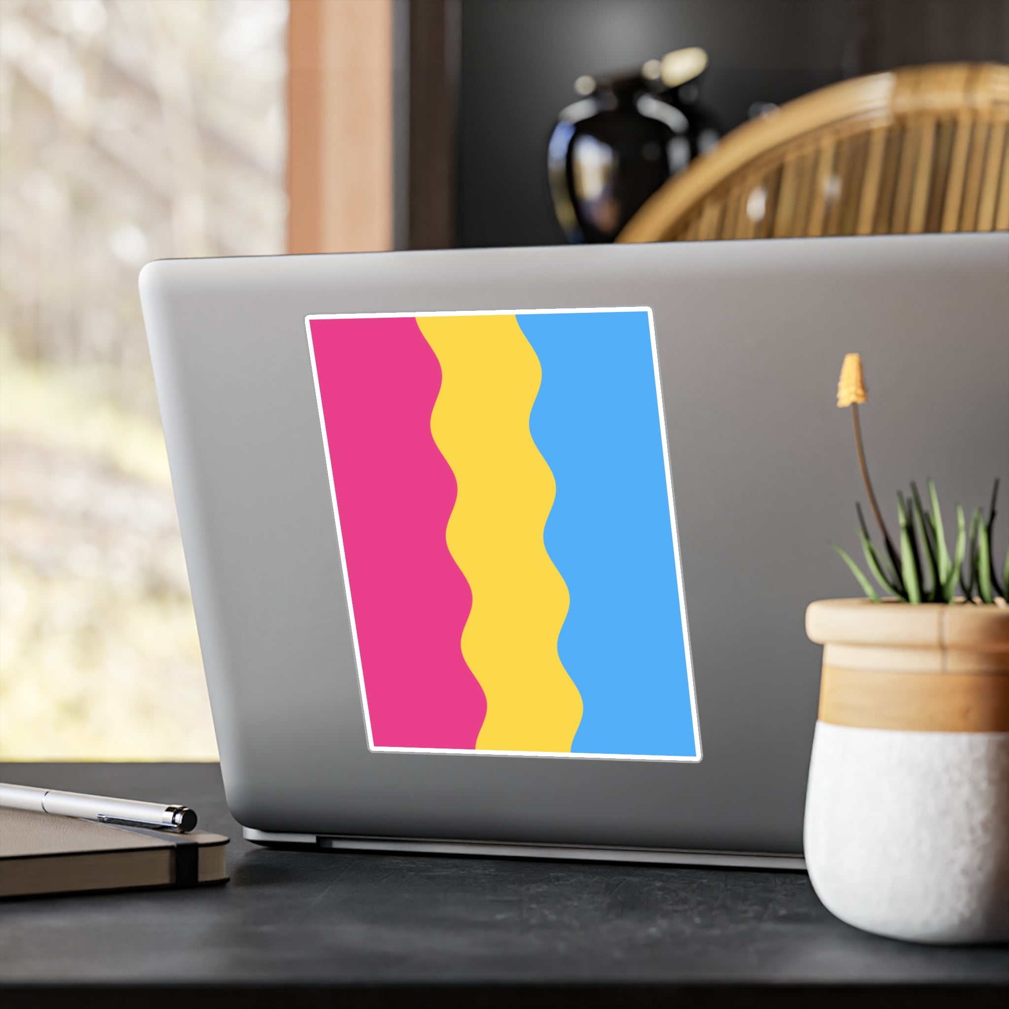 Pansexual Flag Ripple Decal: Wavey Pride Sticker