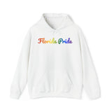 Florida Pride Hoodie: Flowing Cursive Design with LGBTQ+ Gradient