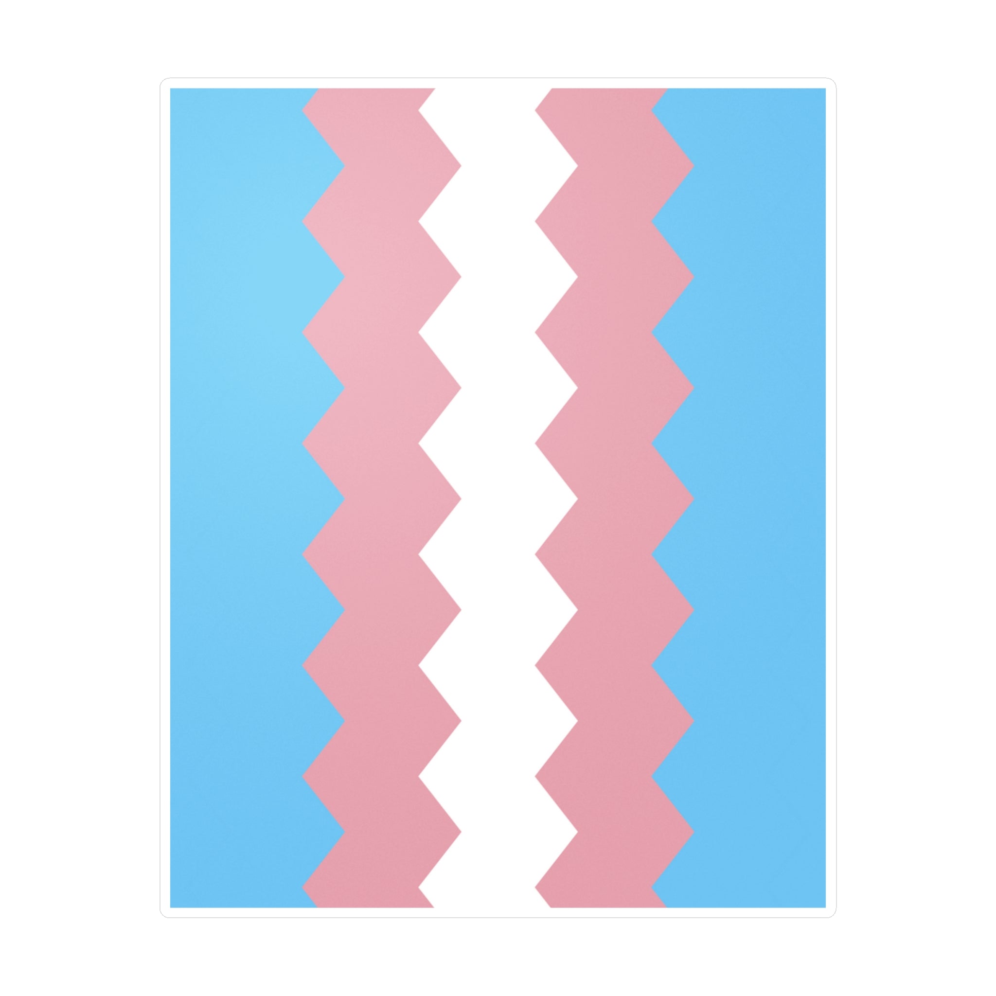 Transgender Flag Wavey Decal: Sharp Pride Sticker