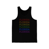 Florida LGBTQ+ Pride Flag, Faded Black Tank-Top