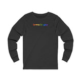 Iowa is Gay Pride Long Sleeve T-Shirt: LGBTQ+ Flag Gradient Tee