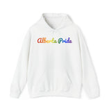 Alberta Pride Hoodie: Flowing Cursive Design with LGBTQ+ Gradient
