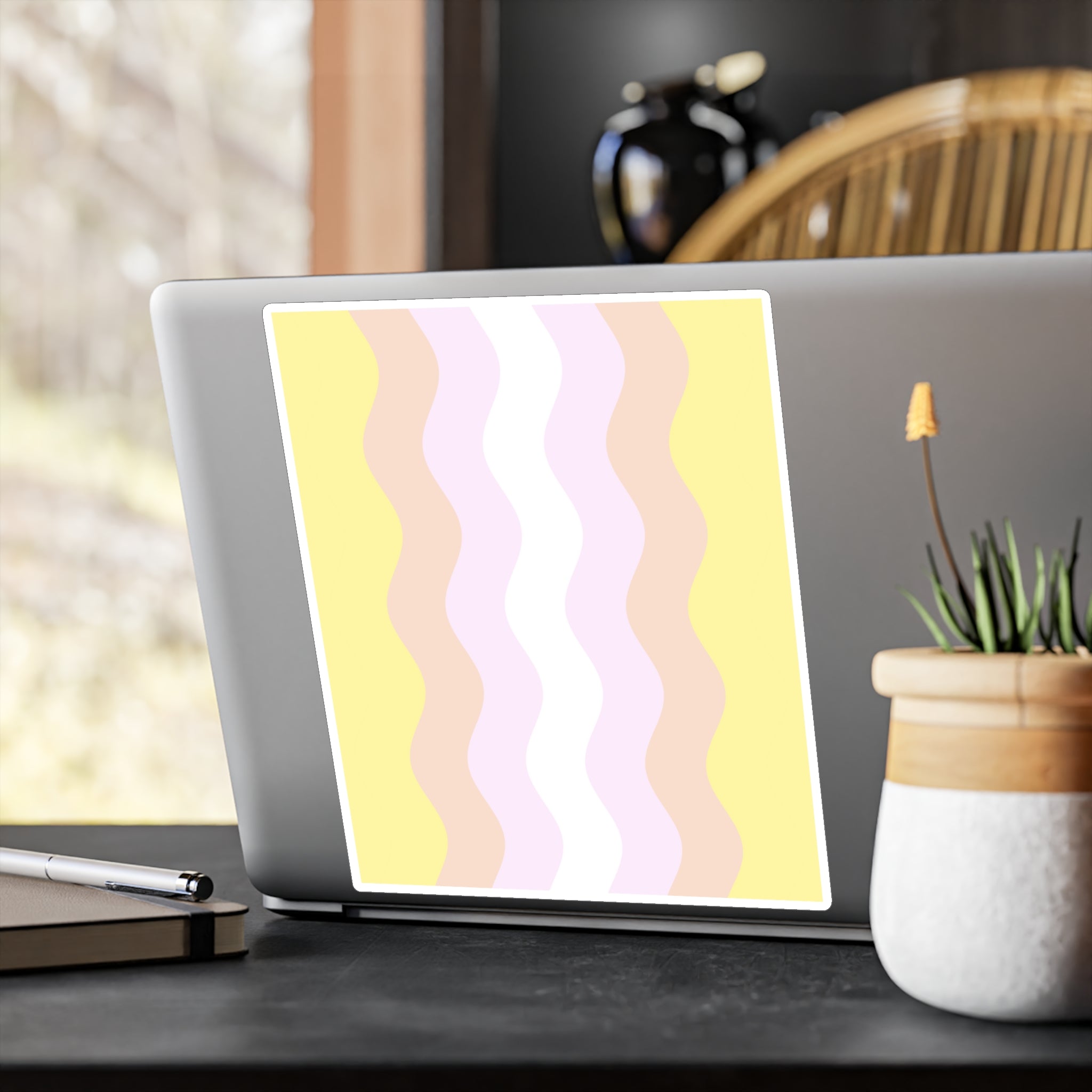 Pangender Flag Ripple Decal: Wavey Pride Sticker