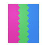 Polysexual Flag Wavey Decal: Sharp Pride Sticker
