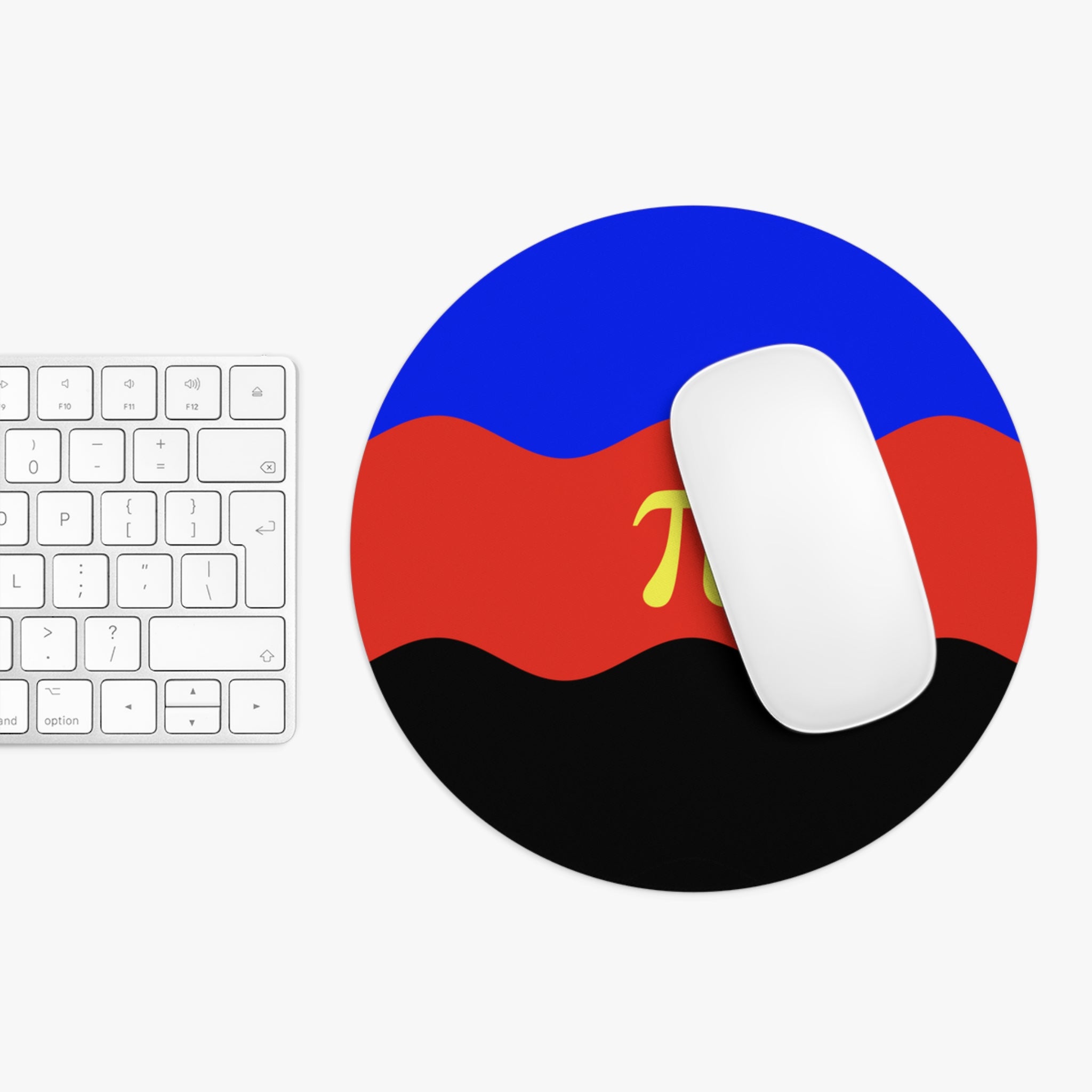 Polyamory Flag Ripple Mousepad: Wavey Design for Desk