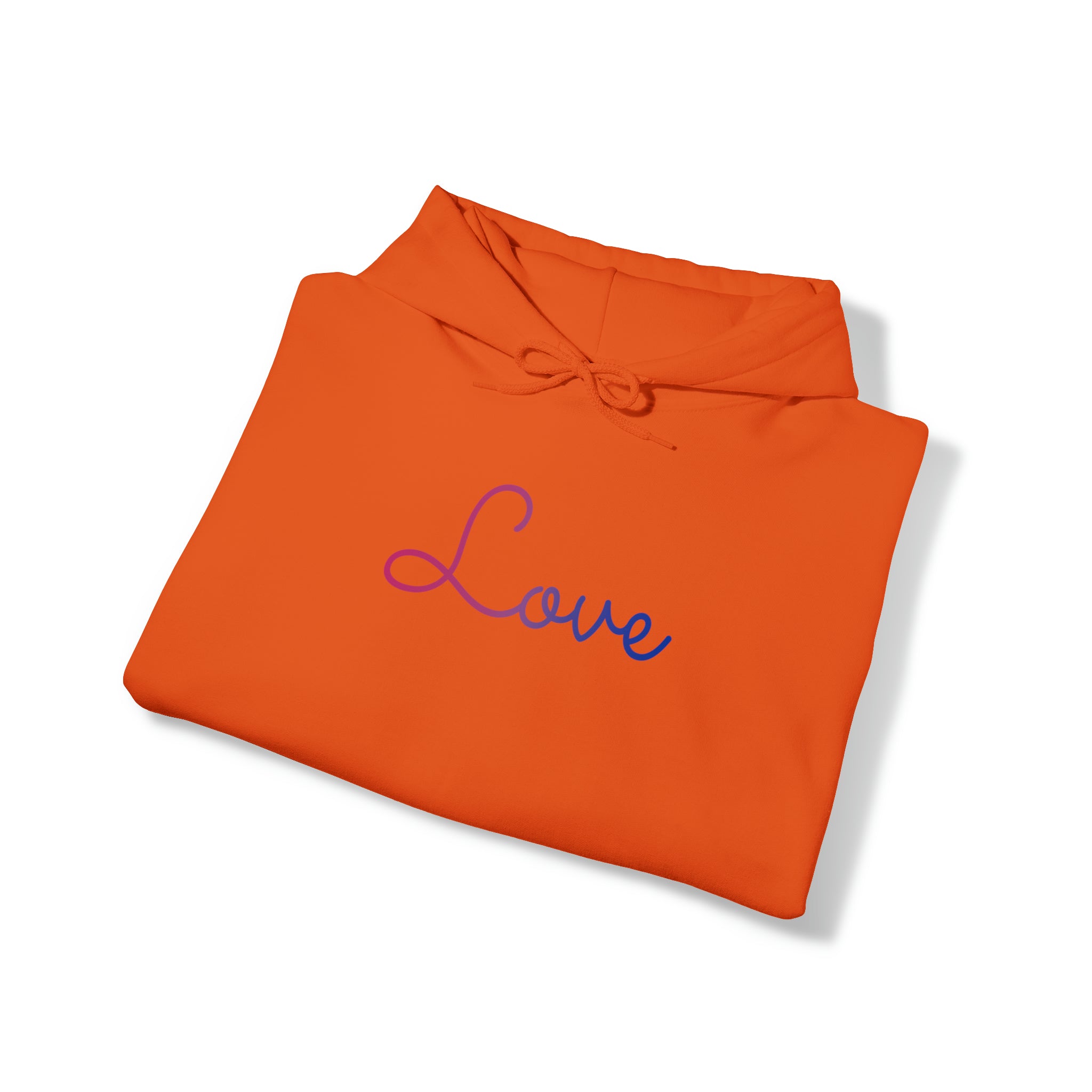 Bisexual Love Script Hoodie: Subtly Elegant Pride Sweatshirt