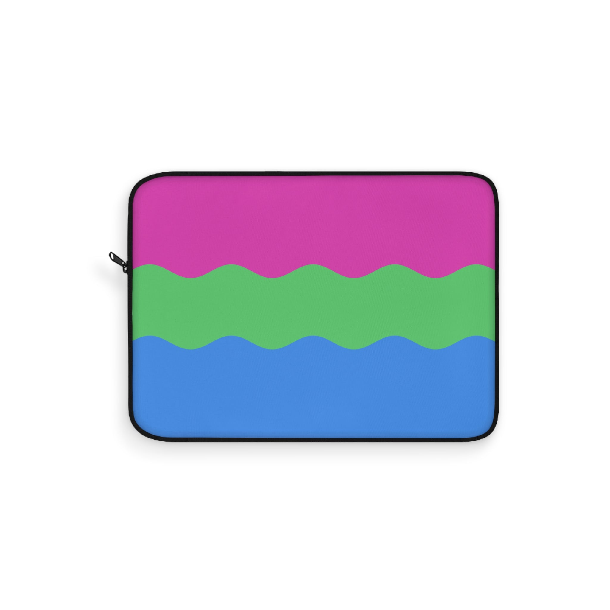 Polysexual Pride Flag Laptop Sleeve: Ripple Print Protective Case