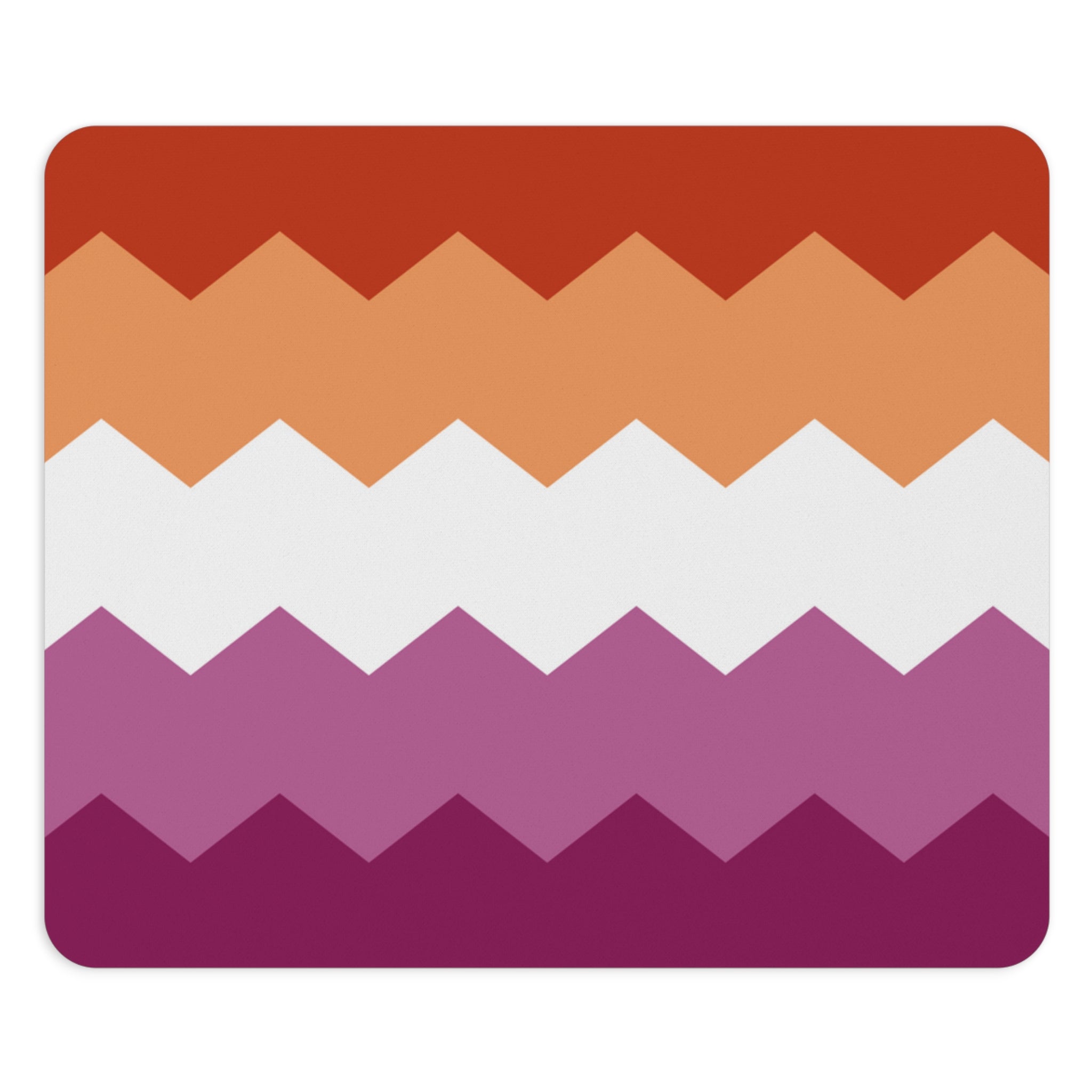 Lesbian Pride Flag Wavey Mousepad: Sharp Design for Desk