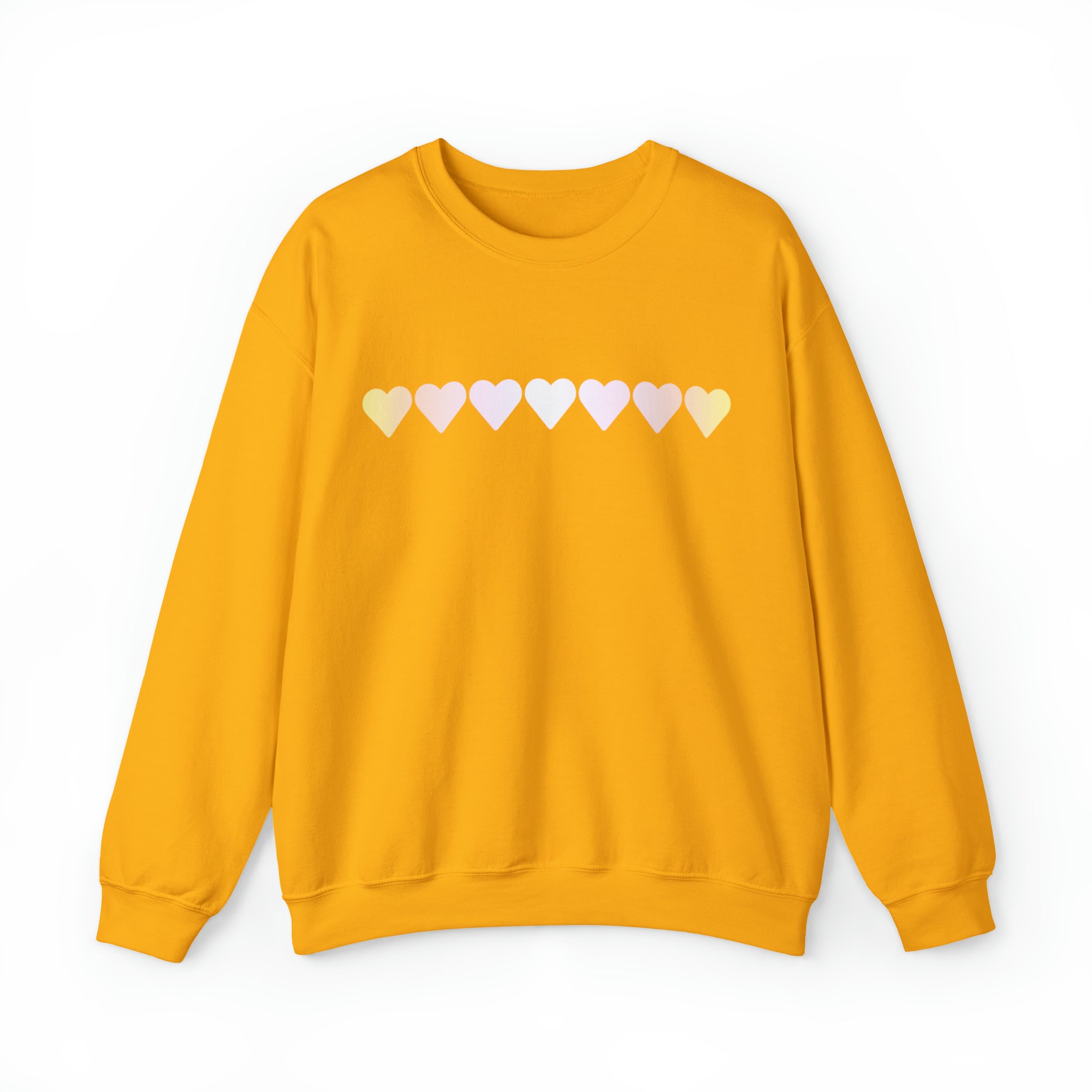 Pangender Flag Hearts Sweatshirt: Pride LGBTQ+ Gradient Design