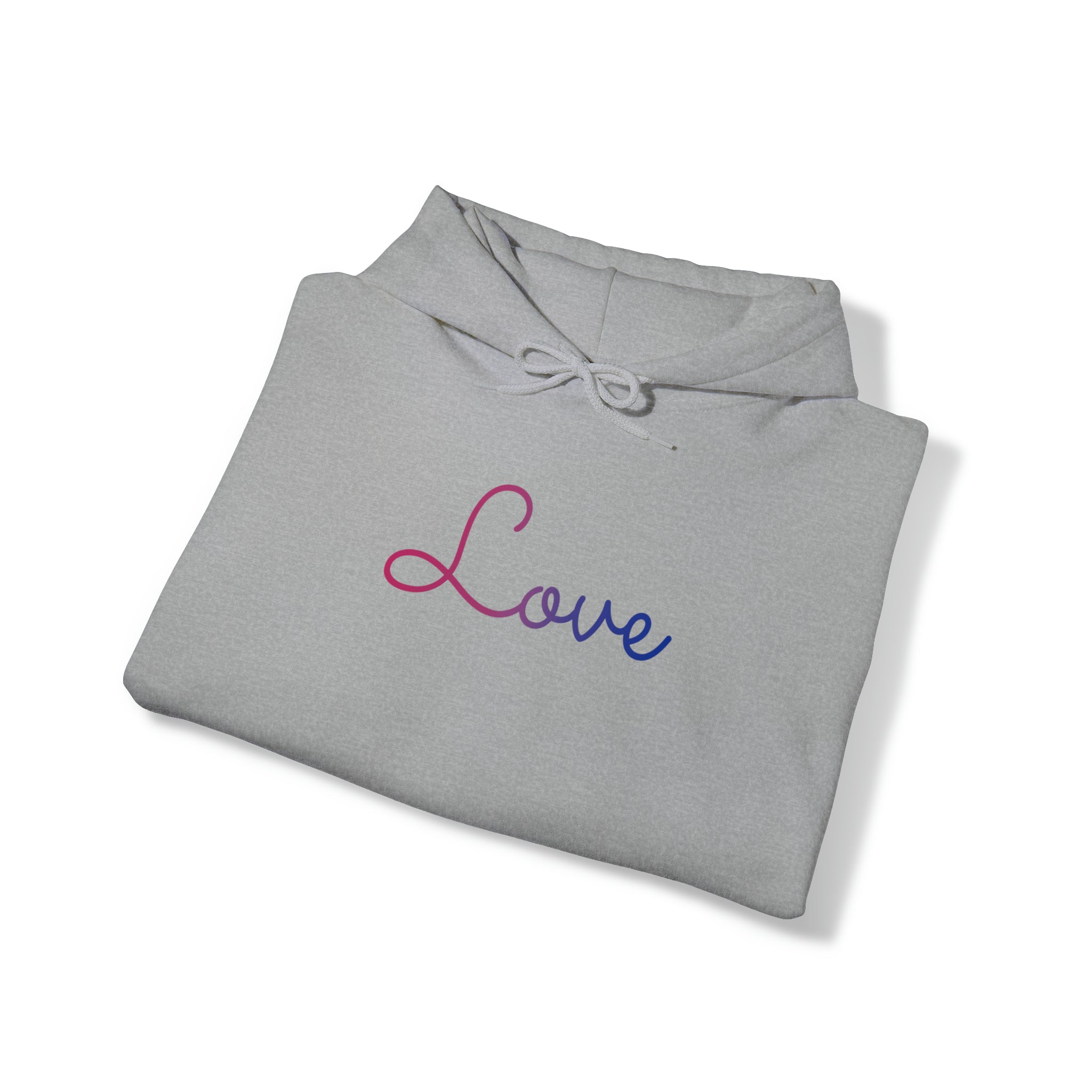 Bisexual Love Script Hoodie: Subtly Elegant Pride Sweatshirt