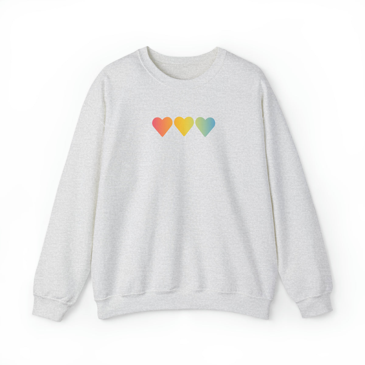 Pansexual Flag Hearts Sweatshirt: Pride LGBTQ+ Gradient Design