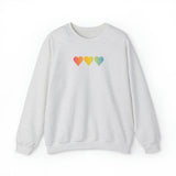 Pansexual Flag Hearts Sweatshirt: Pride LGBTQ+ Gradient Design