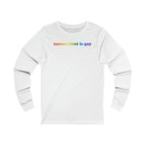 Connecticut is Gay Pride Long Sleeve T-Shirt: LGBTQ+ Flag Gradient Tee
