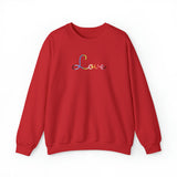 Queer Love Script Sweatshirt: Subtly Elegant Pride Sweater