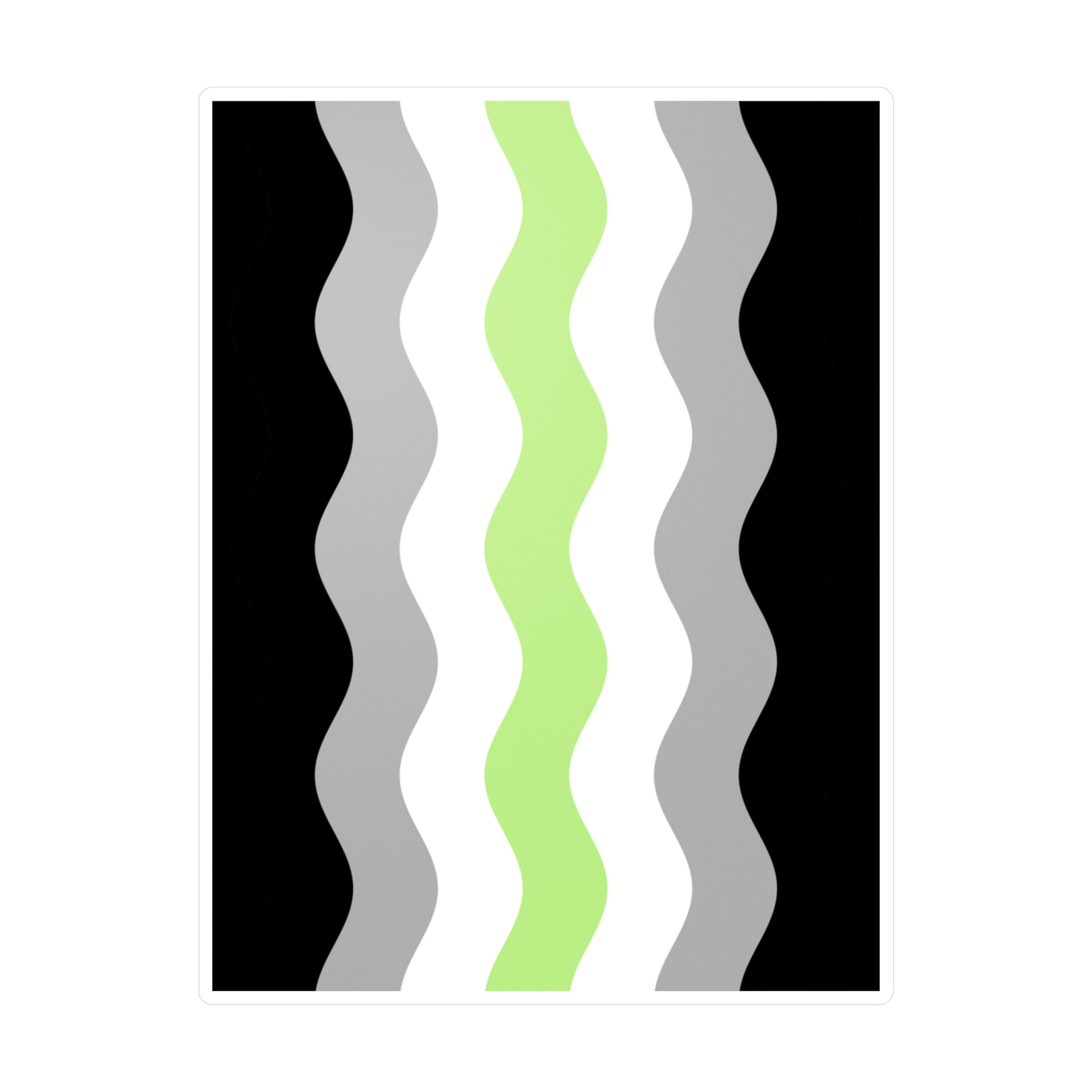 Agender Flag Ripple Decal: Wavey Pride Sticker
