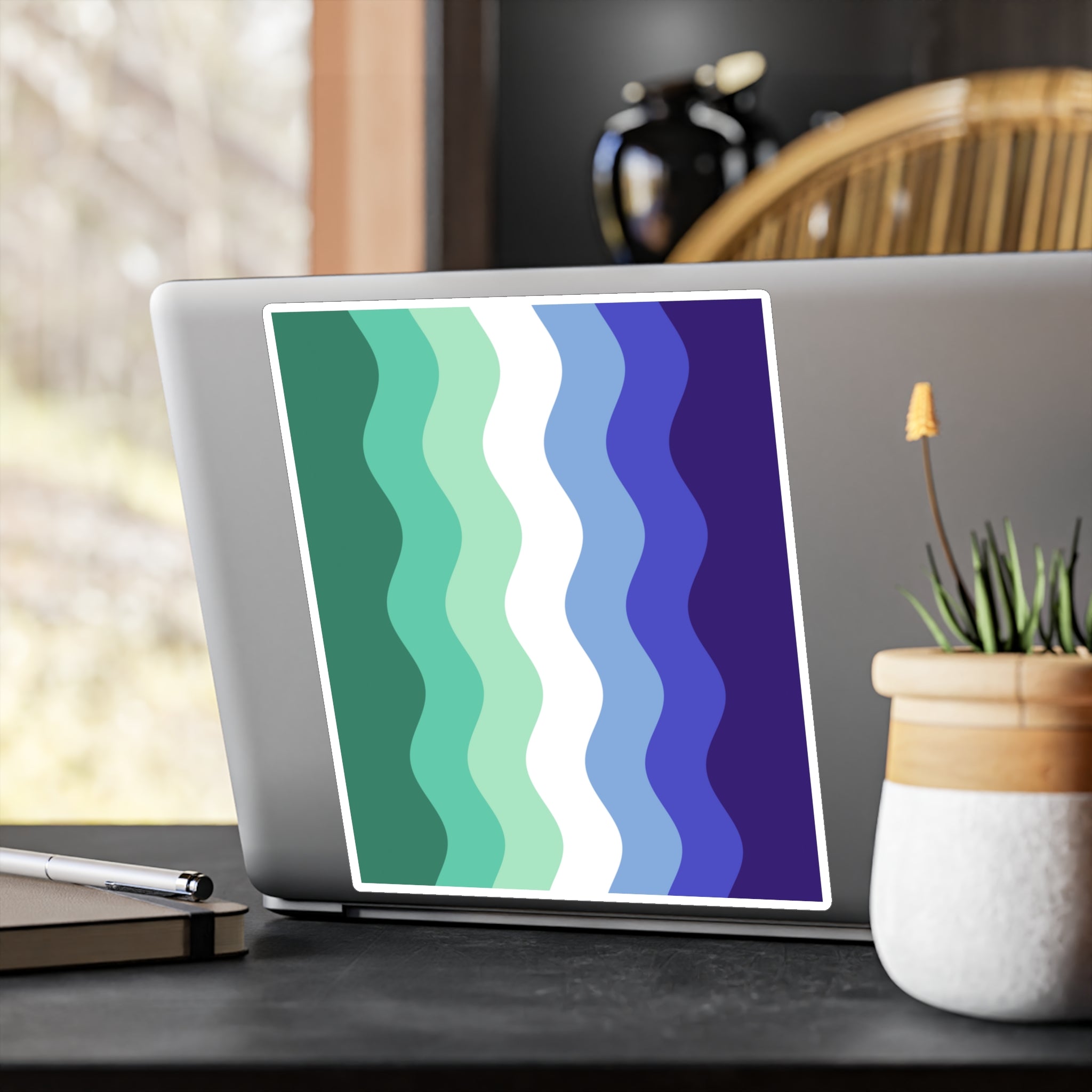 Gay Pride Flag Ripple Decal: Wavey Pride Sticker