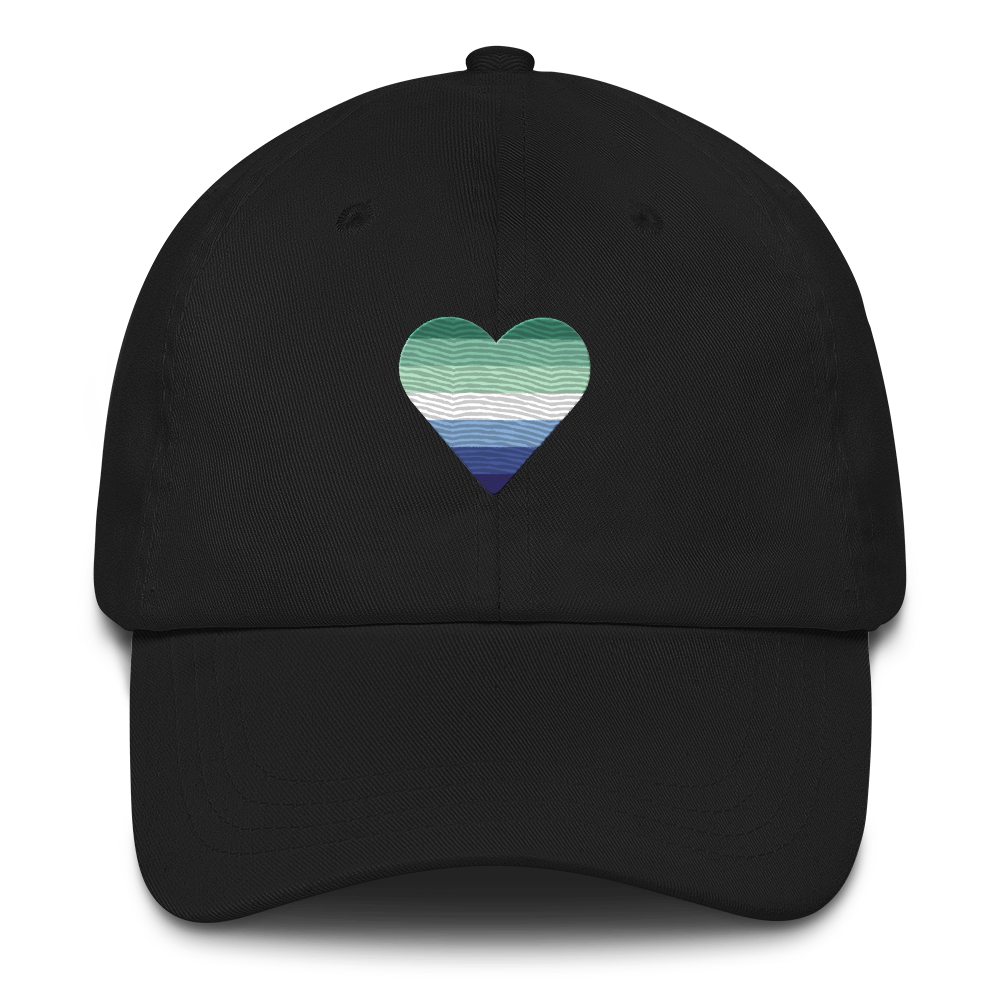 Gay Pride Flag Embroidered Heart Hat: Celebratory LGBTQ+ Pride Design