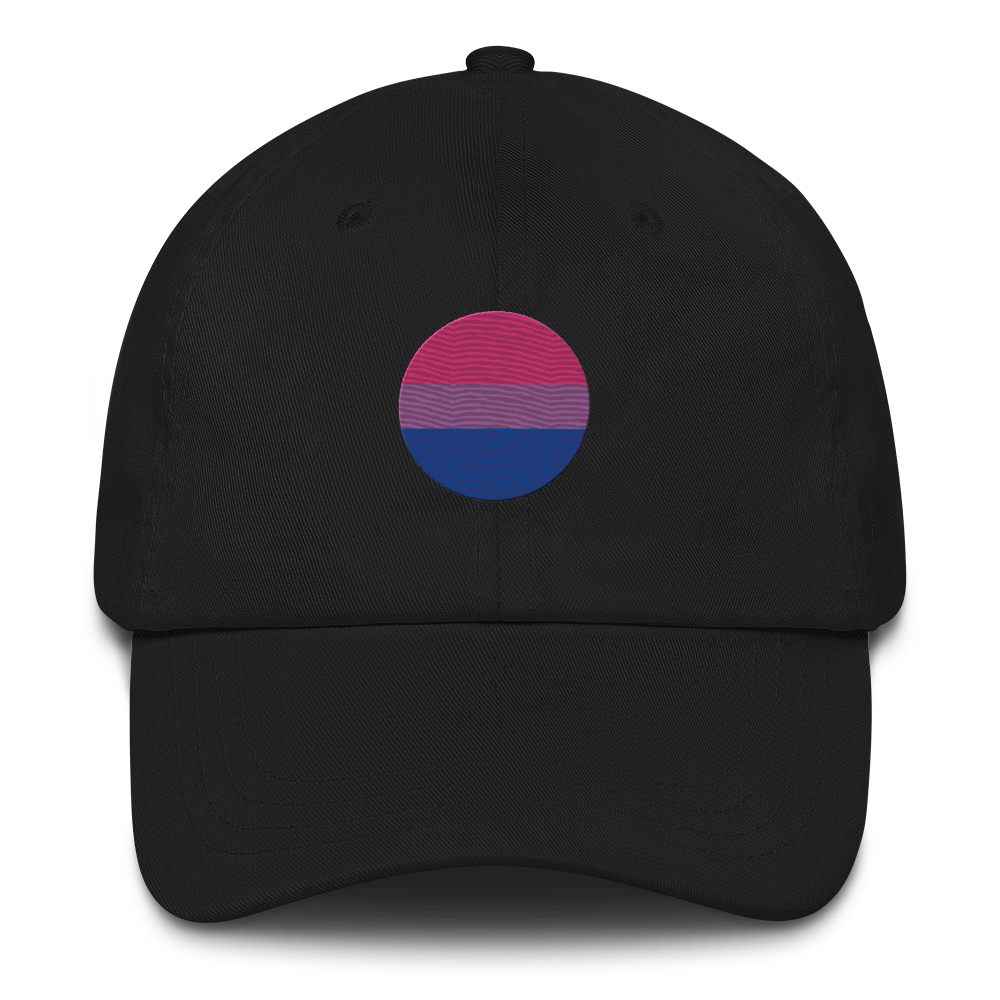 Bisexual Flag Embroidered Circle Cap: Celebratory LGBTQ+ Pride Design