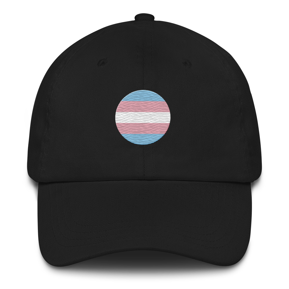 Transgender Flag Embroidered Circle Cap: Celebratory LGBTQ+ Pride Design