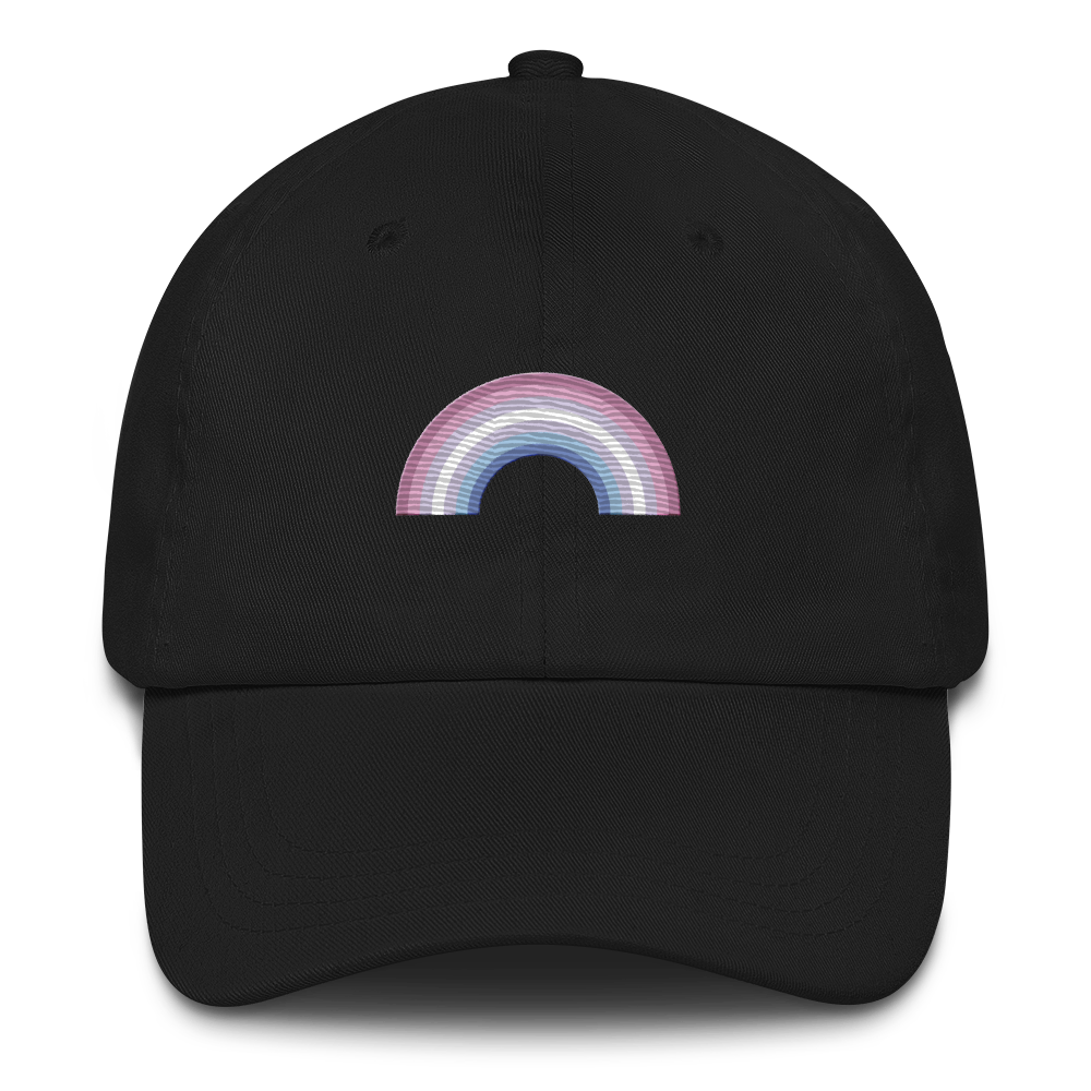 Embroidered Bigender Rainbow Hat: Pride Flag LGBTQ+ Design