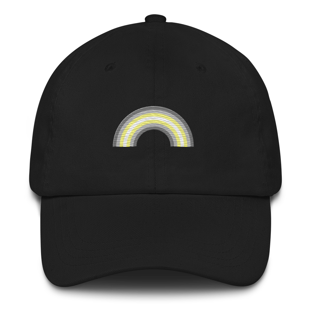 Embroidered Demigender Rainbow Hat: Pride Flag LGBTQ+ Design