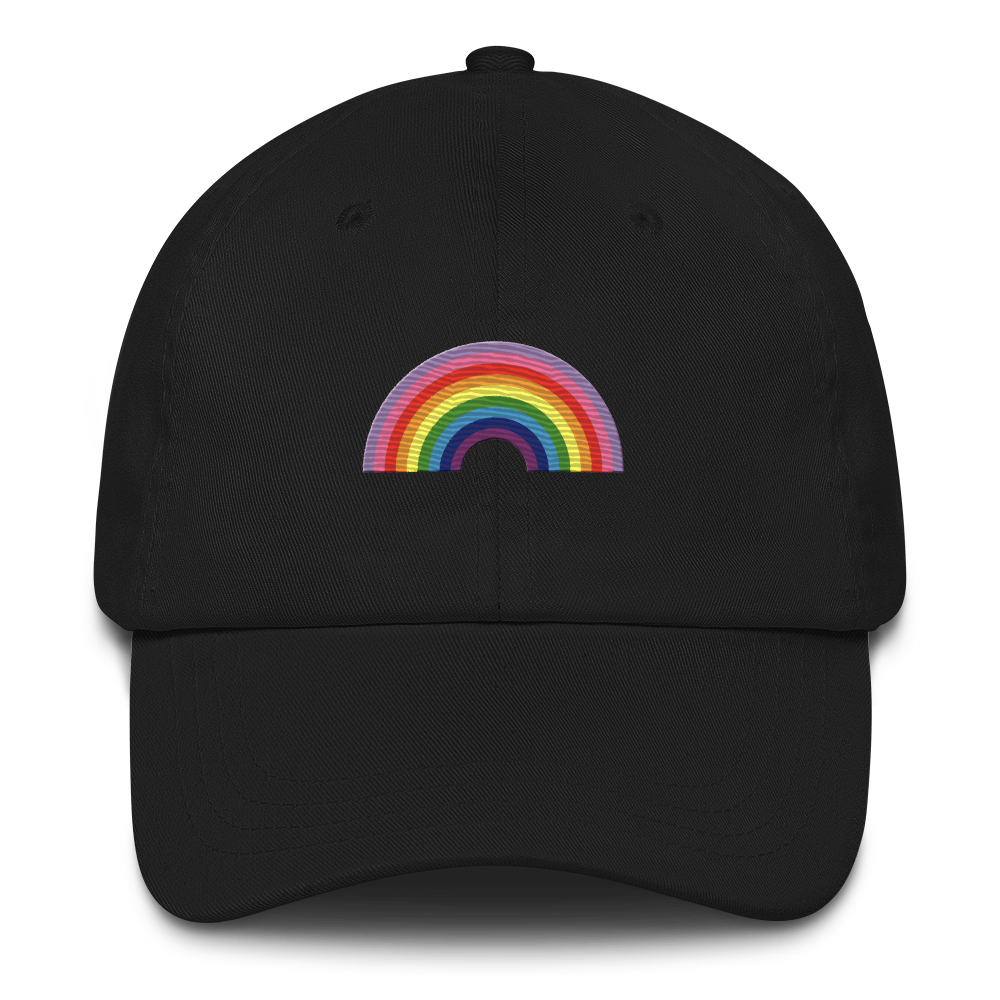 Embroidered Gilbert Baker Pride Rainbow Hat: Pride Flag LGBTQ+ Design