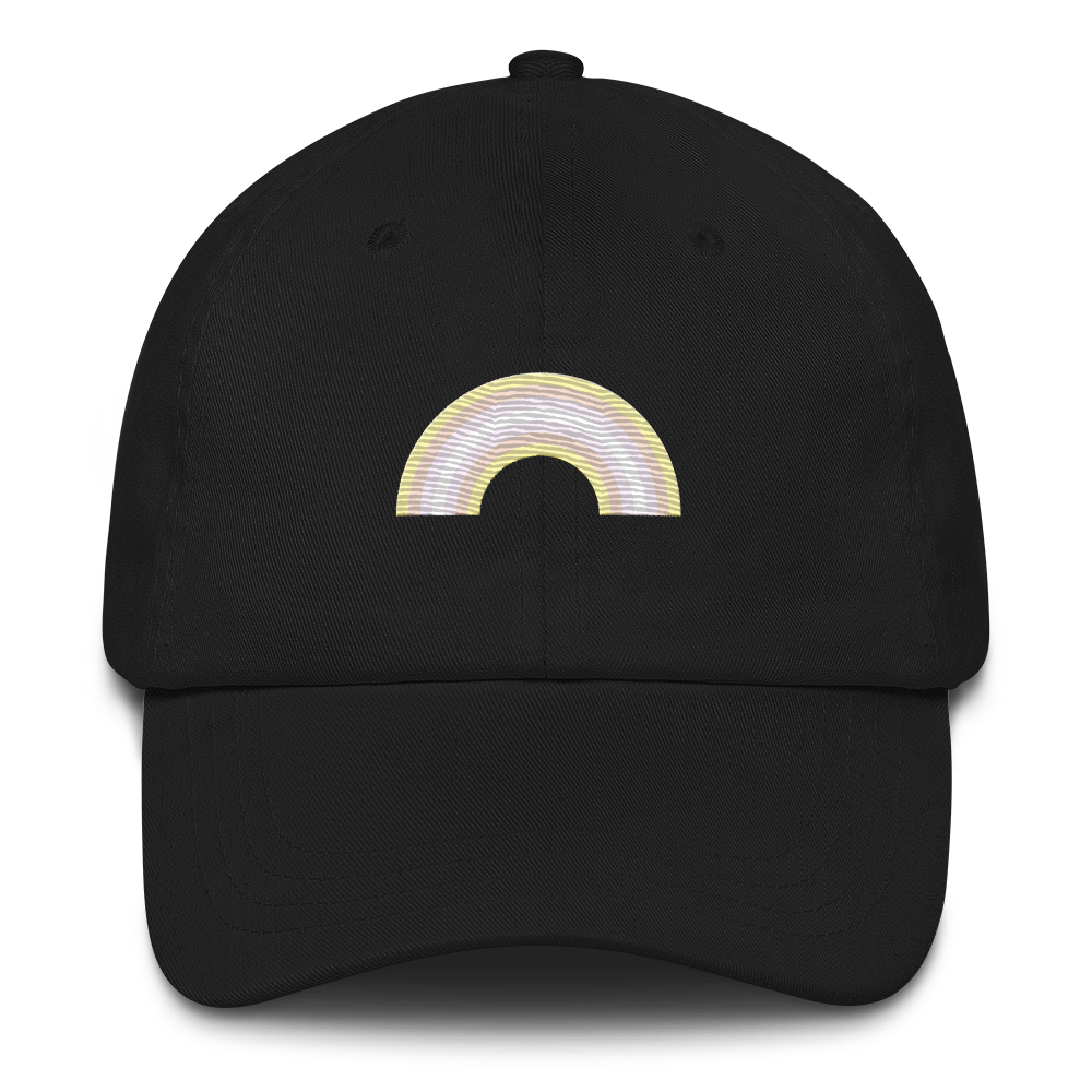 Embroidered Pangender Rainbow Hat: Pride Flag LGBTQ+ Design