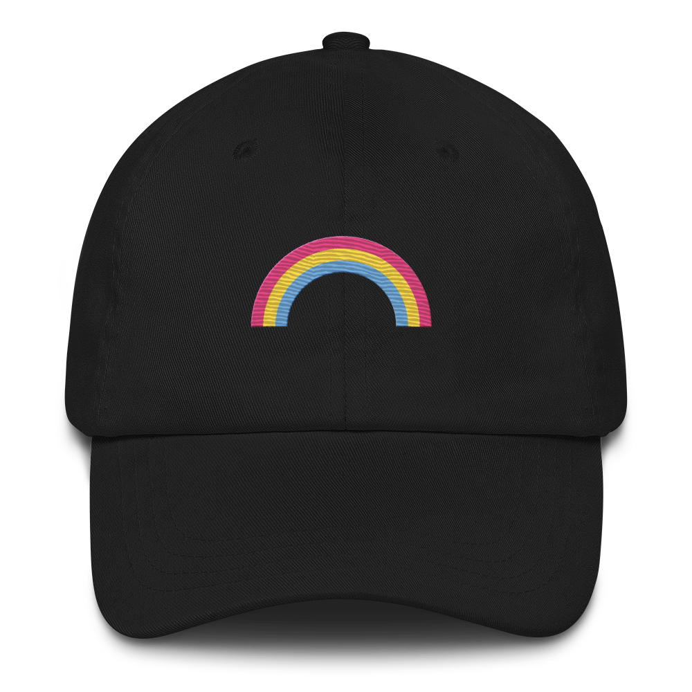 Embroidered Pansexual Rainbow Hat: Pride Flag LGBTQ+ Design