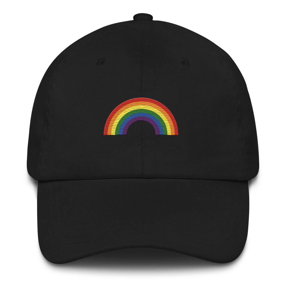 Embroidered Pride Rainbow Hat: Pride Flag LGBTQ+ Design