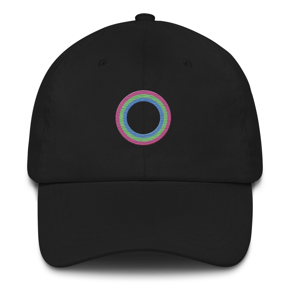 Embroidered Hat: Polysexual Pride Ring Emblem Design