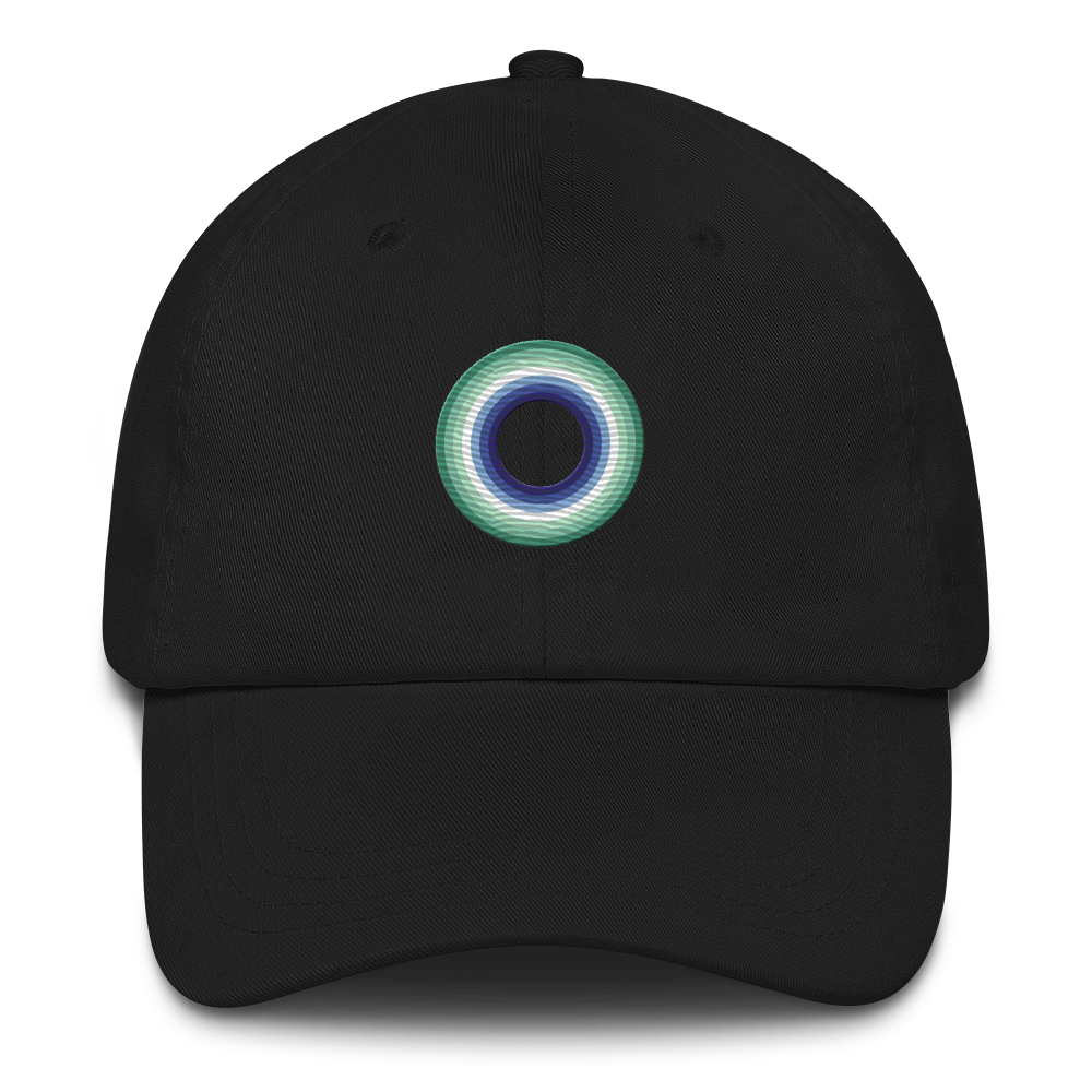 Embroidered Hat: Gay Pride Ring Emblem Design