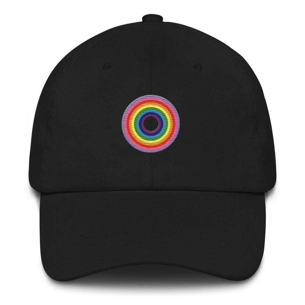 Embroidered Hat: Gilbert Baker Pride Ring Emblem Design