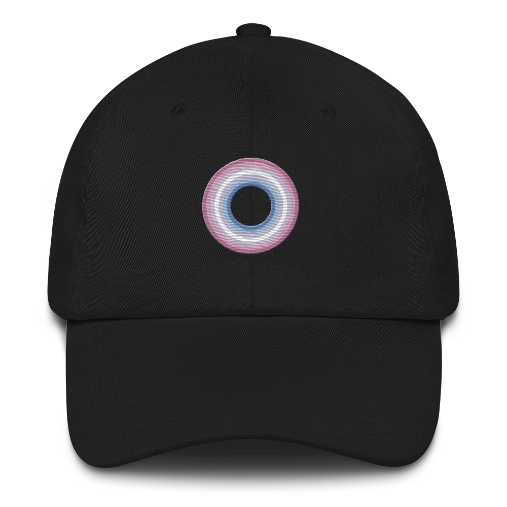 Embroidered Hat: Bigender Pride Ring Emblem Design