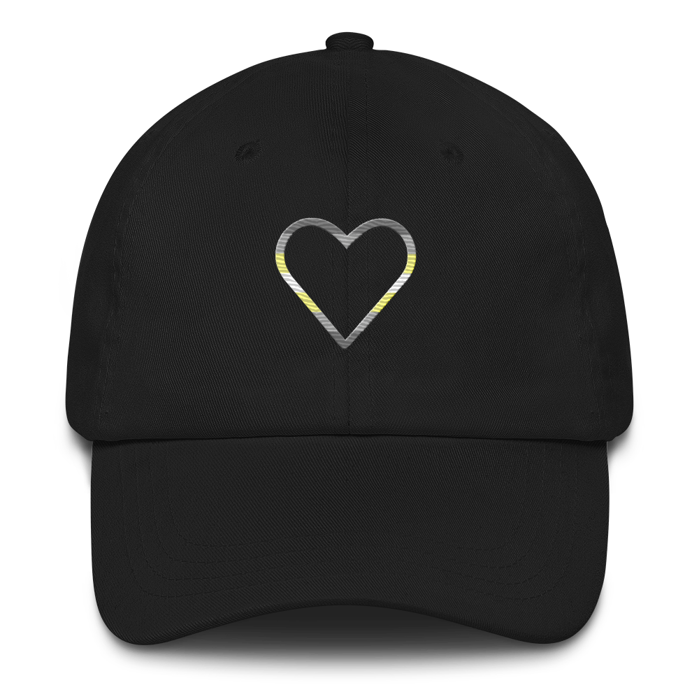 Demigender Heart Hat: Embroidered Pride Cap