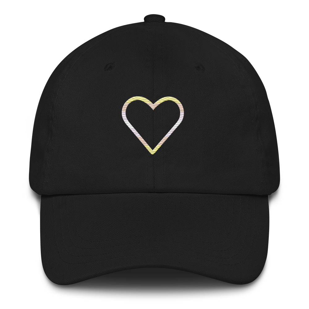 Pangender Heart Hat: Embroidered Pride Cap