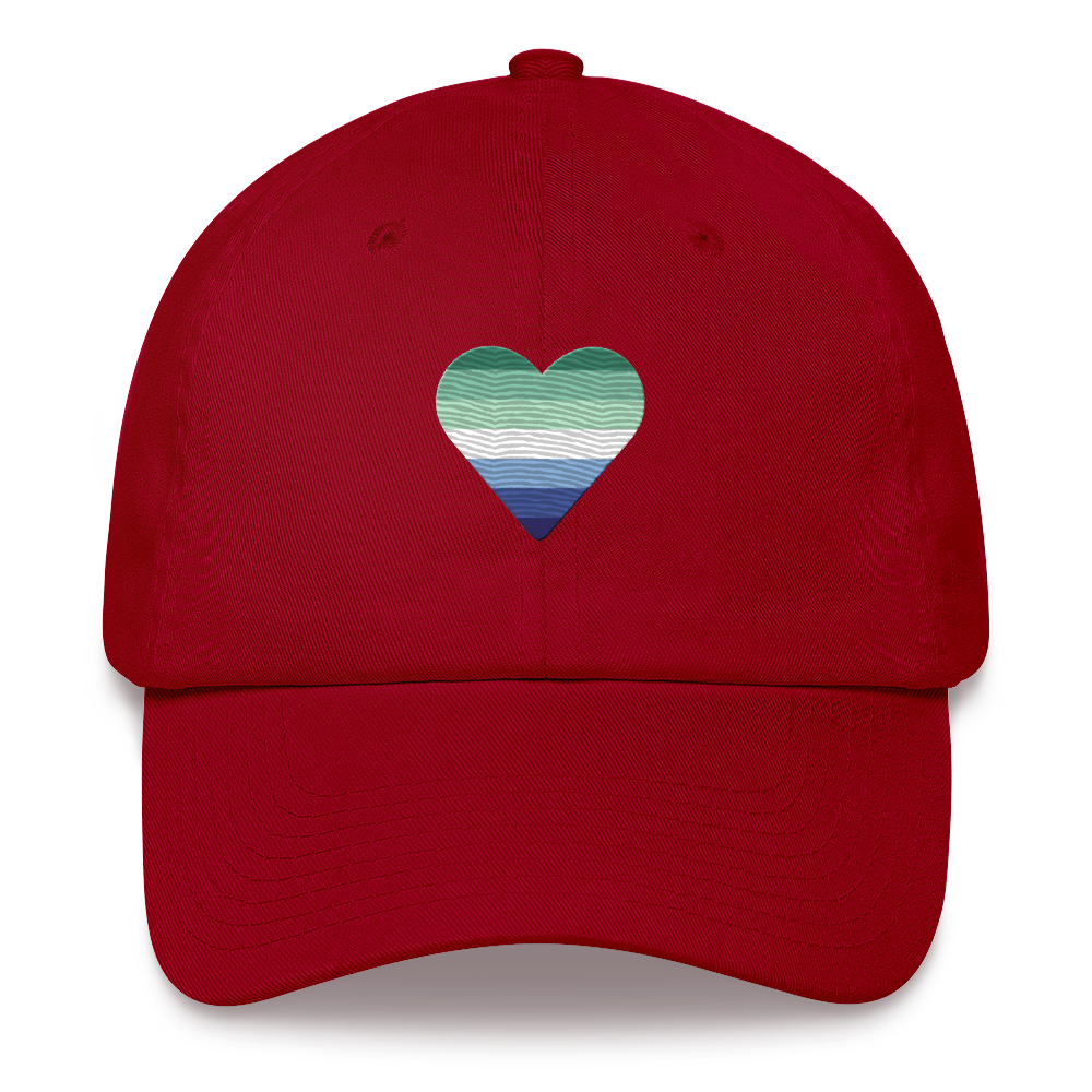 Gay Pride Flag Embroidered Heart Hat: Celebratory LGBTQ+ Pride Design