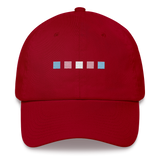 Embroidered Transgender Hat: Pride Flag Horizontal Square Design