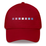 Embroidered Bigender Hat: Pride Flag Horizontal Square Design