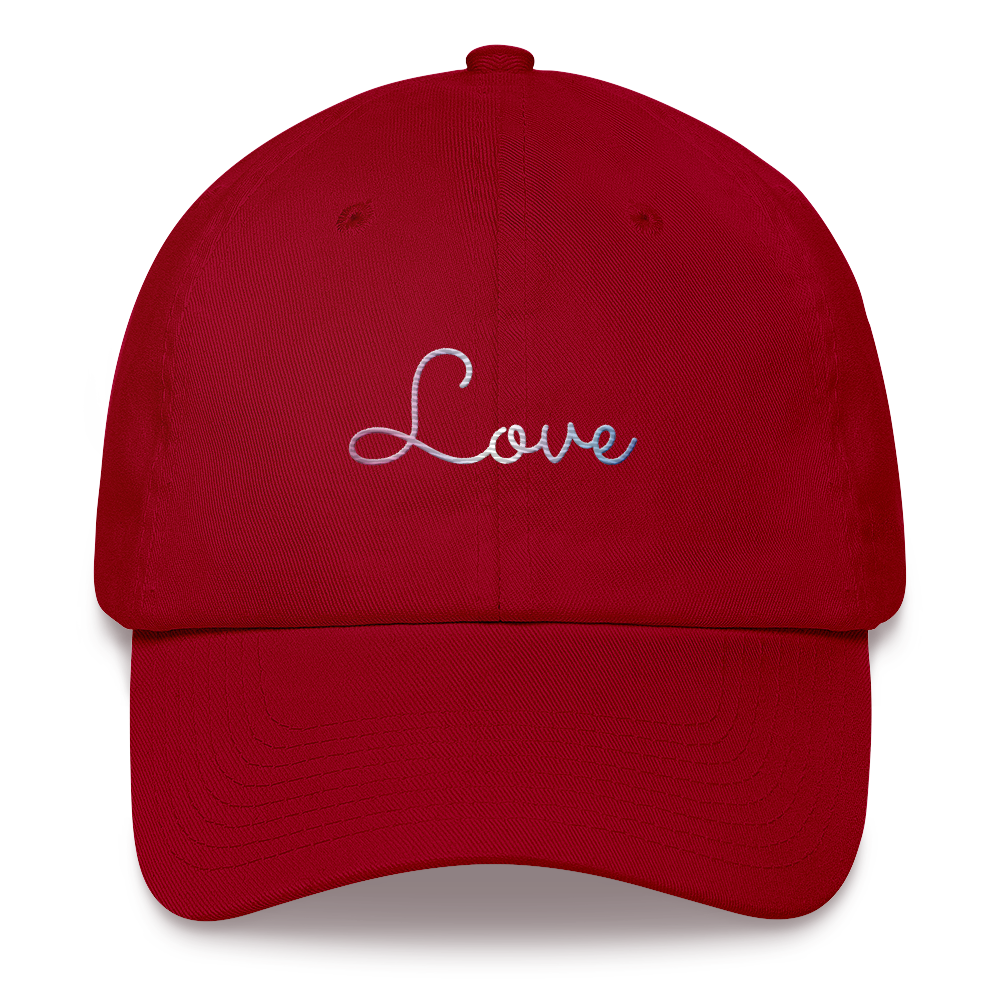Bigender Love Script Hat: Elegantly Embroidered Pride Cap