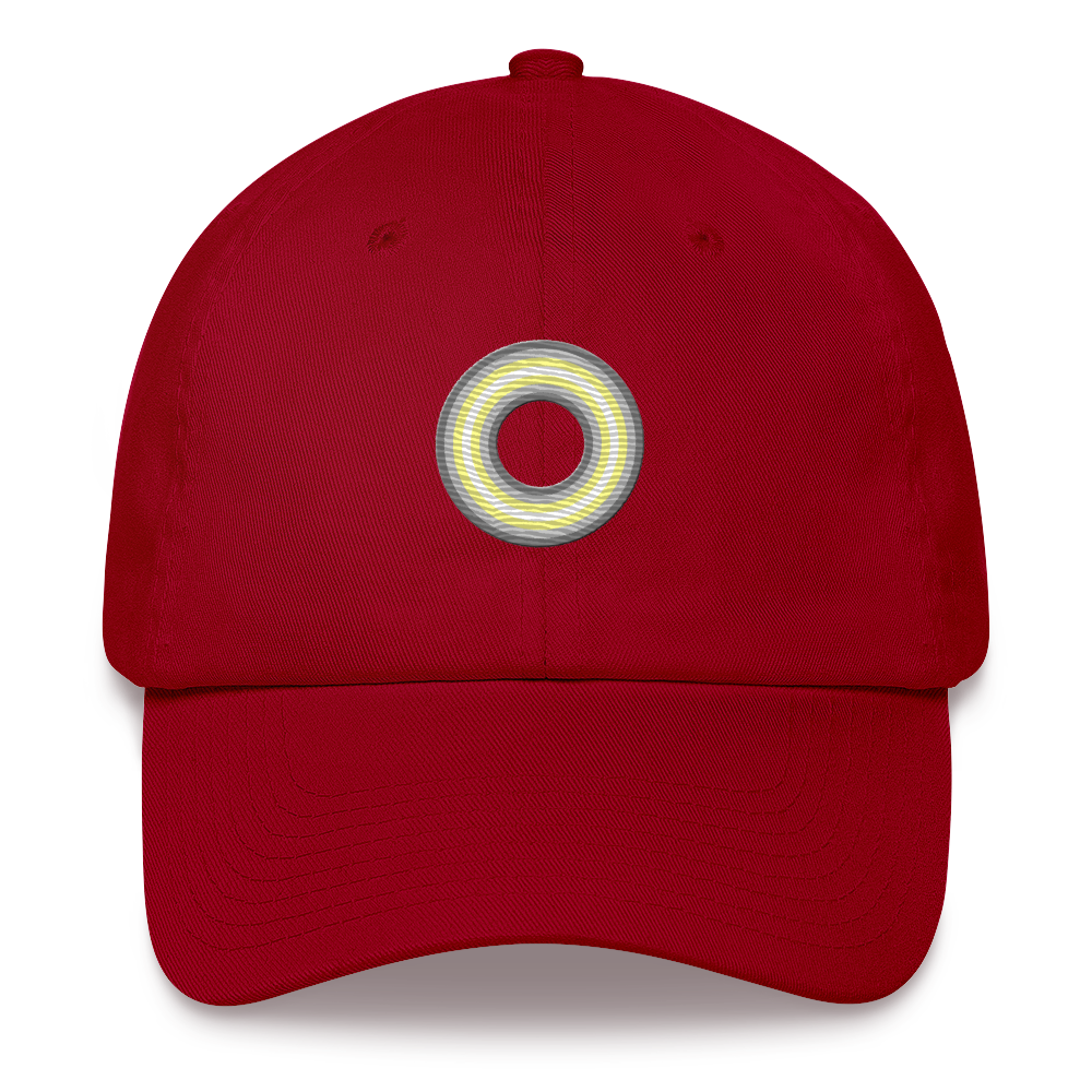 Embroidered Hat: Demigender Pride Ring Emblem Design