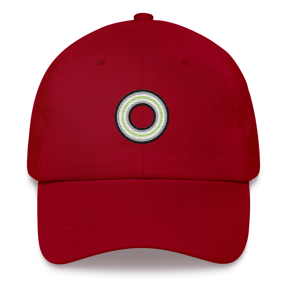 Embroidered Hat: Agender Pride Ring Emblem Design