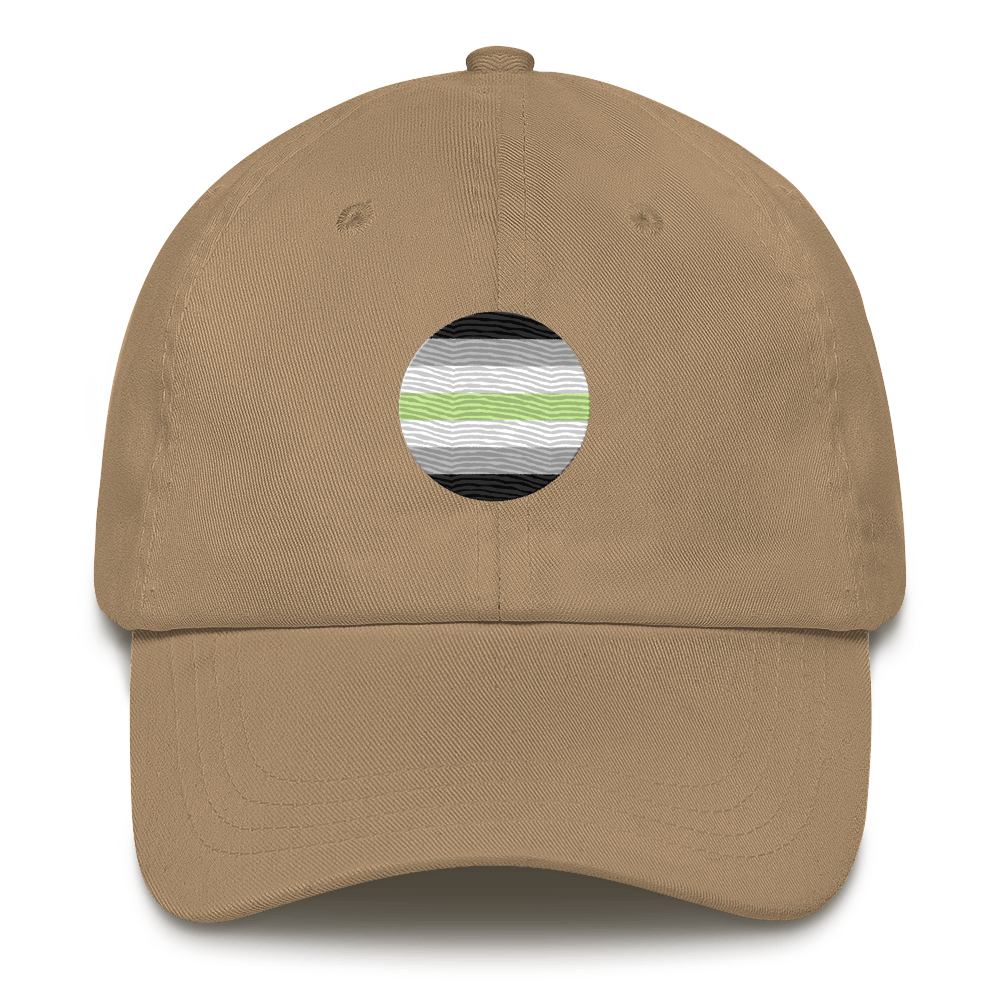 Agender Flag Embroidered Circle Cap: Celebratory LGBTQ+ Pride Design