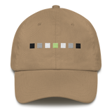 Embroidered Agender Hat: Pride Flag Horizontal Square Design