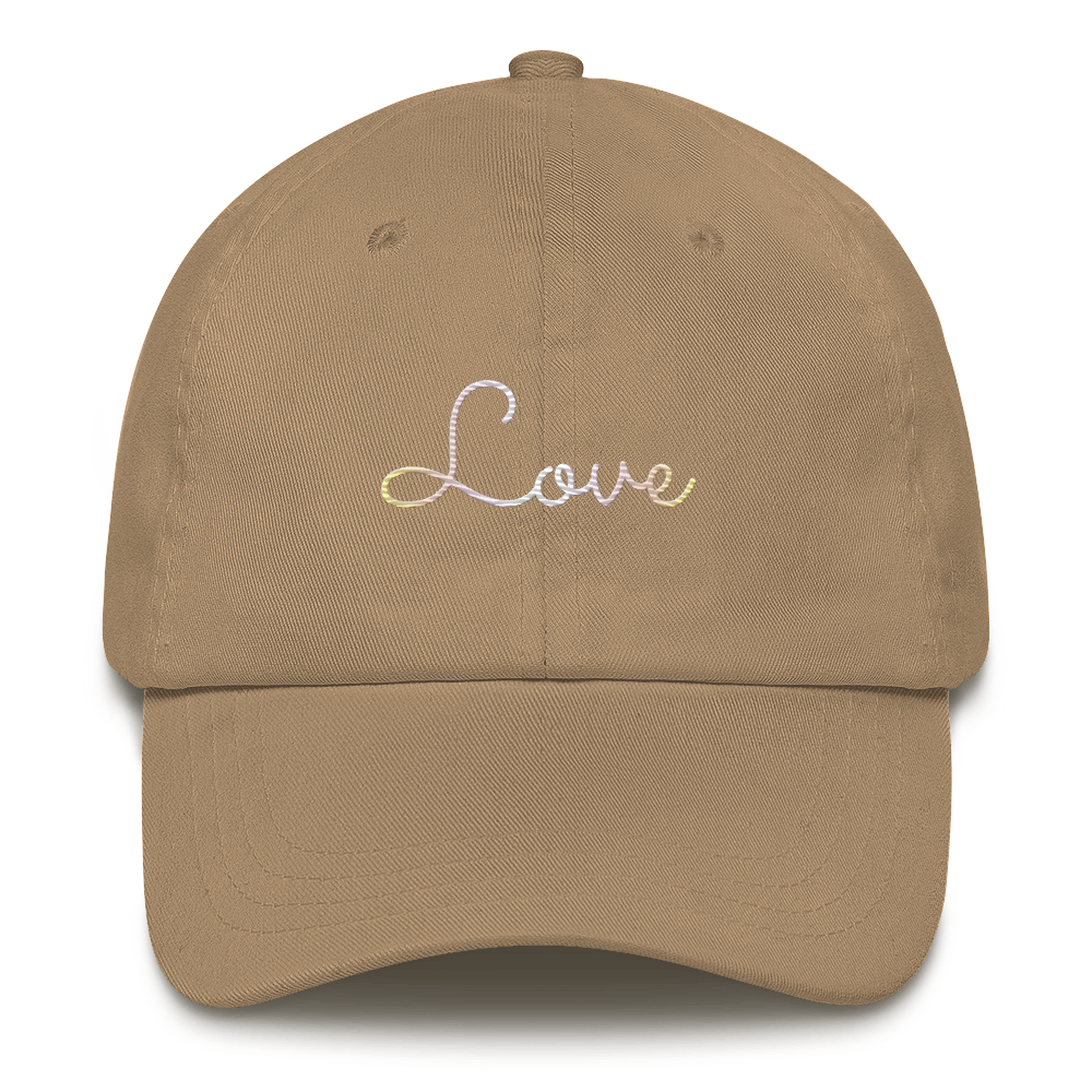 Pangender Love Script Hat: Elegantly Embroidered Pride Cap