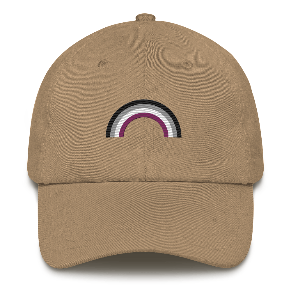 Embroidered Asexual Rainbow Hat: Pride Flag LGBTQ+ Design